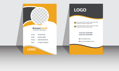 professional Creative  Id card For employee. personal security badge, vector illustration.