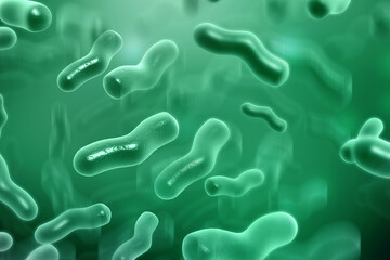 

3d illustration close up of  microscopic  bacteria