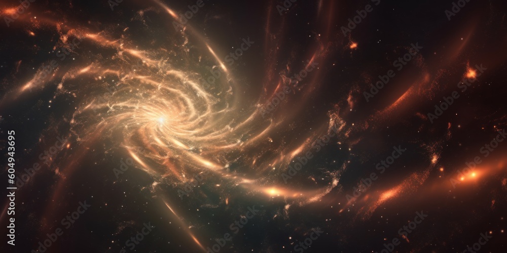 Poster An image of a spiral in the sky. Generative AI image.