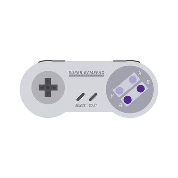 Retro video game controller. 90s style SNES
