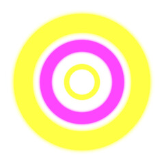 Abstract circle shape neon light