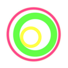 Abstract circle shape neon light