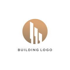 Building logo design vector with modern simple concept