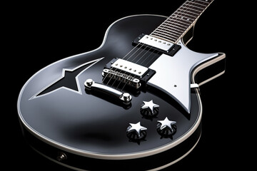 Obraz premium detail of electric guitar neck Generative AI