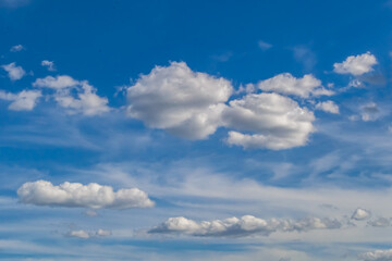 Photography on theme white cloudy sky in unclear long horizon
