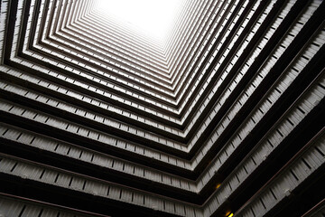 Packed apartment building in Hong Kong