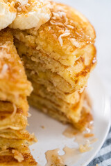 Coconut banana pancakes