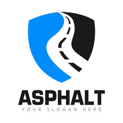 Asphalt Road Logo Design Illustration