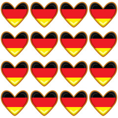 Pattern cookie with flag country Germany in tasty biscuit