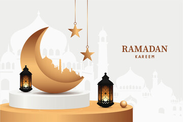 Festival for Muslim holy month Ramadan Kareem. vector design