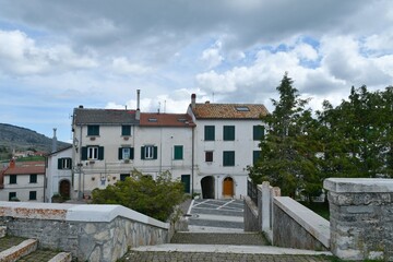 The street of Capracotta, a small town in the mountains of Molise, Italy.