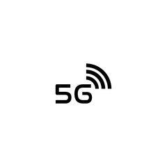 5G network icon  isolated on white background