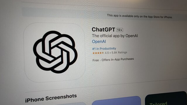 Qingdao,ShandongChina-May.22,2023:OpenAI has officially launched a standalone ChatGPT app for iOS users and it's free to download and use.