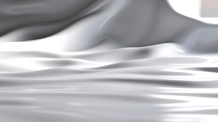 Abstract light grey background, with beautiful lighting spots and reflections.