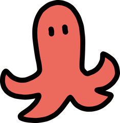 シンプルなたこさんウインナーの手書きイラスト