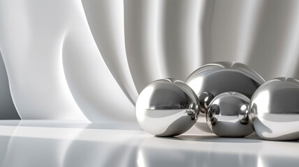 Abstract light grey background, with beautiful lighting spots and reflections.