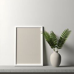 Frame Mockup next to a plant