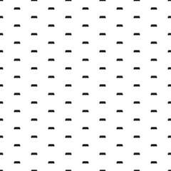Square seamless background pattern from geometric shapes. The pattern is evenly filled with black sofa symbols. Vector illustration on white background