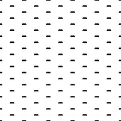Square seamless background pattern from geometric shapes. The pattern is evenly filled with black sofa symbols. Vector illustration on white background