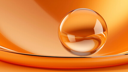 Abstract light orange background, with beautiful lighting spots and reflections.