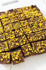 Chocolate pistachio fudge
