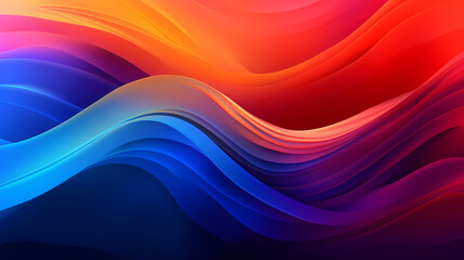 Fototapeta premium Stylish bright wavy gradient eye-catching