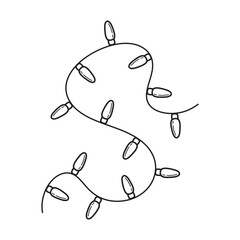 Christmas garland icon