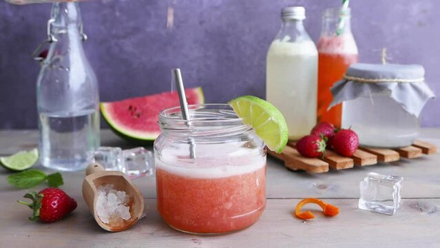 Probiotic water kefir summer cocktail