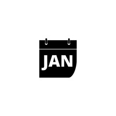  Calendar january icon isolated on white background