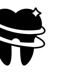 Bright White Healthy Teeth concept, tooth Protection from decay vector icon design, odontology symbol, oral medicine sign, Dental instrument stock illustration 