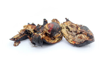 Spoiled avocado. Avocado with mold.