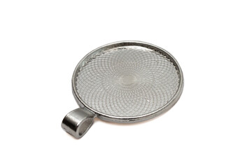 Empty metal pendant on a white background