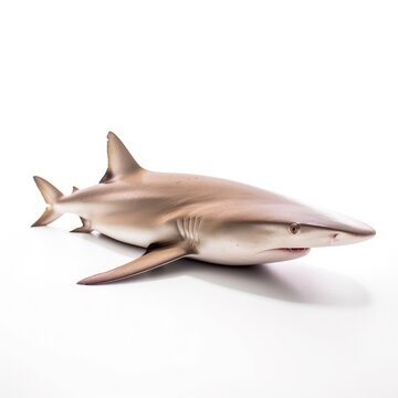 Shark fish isolated on white. Generative AI