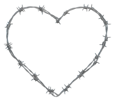 a 3D illustration featuring heart-shaped wire sculptures - Powered by Adobe