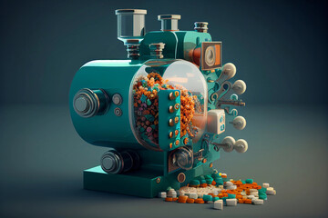 Pharmaceutical industry and drug manufacturing. AI Generated