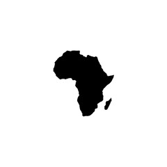 Africa map icon isolated on white background