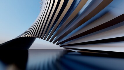 Futuristic architecture background 3d render