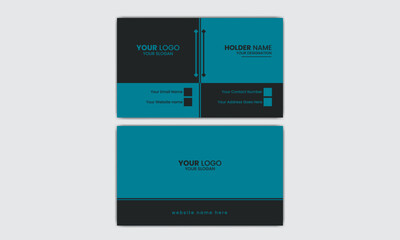 Modern business card template. Flat design vector abstract creative - Vector