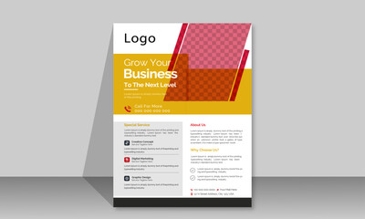 Professional modern business flyer design template 