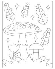 Autumn Coloring Pages for Kids, Autumn Coloring pages, 
kids Coloring pages, Animals, flower, Nature, black and white Coloring pages.   