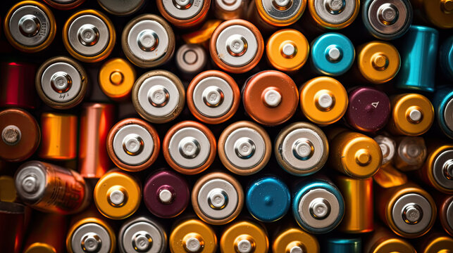 Noname Batteries of different sizes. Caring for the environment. Disposal of used batteries. Generative AI