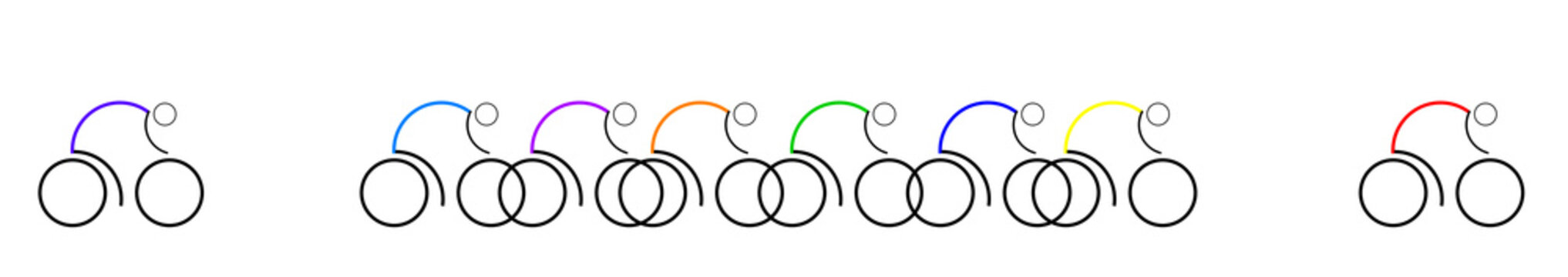 course cycliste sur fond transparent