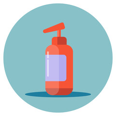 Soap in a tube icon isolated on a blue background. Cleaning and disinfection tool. Cleaning equipment set