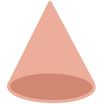 geometric cone shape vector editable  