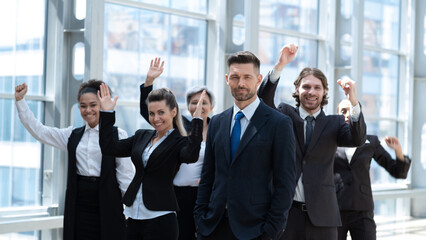 Fototapeta premium Business winners team
