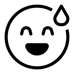 Grin Sweat Emoji