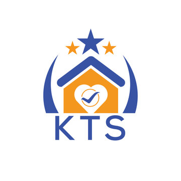 KTS House logo Letter logo and star icon. Blue vector image on white background. KJG house Monogram home logo picture design and best business icon. 
