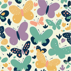 cute simple butterfly pattern, cartoon, minimal, decorate blankets, carpets, for kids, theme print design
