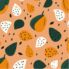 cute simple cantaloupe pattern, cartoon, minimal, decorate blankets, carpets, for kids, theme print design
