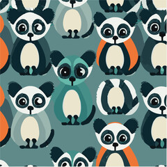 cute simple lemur pattern, cartoon, minimal, decorate blankets, carpets, for kids, theme print design
